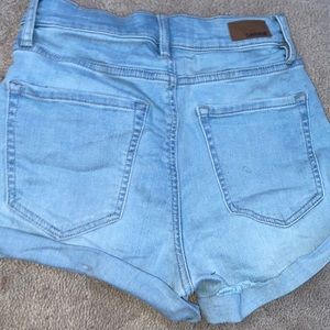 Garage high rise jean shorts